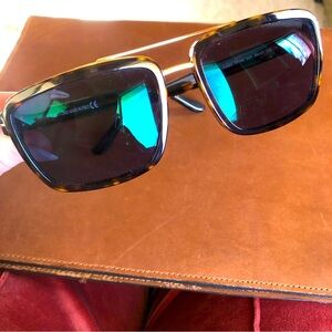 Tom Ford FT0780 Anders sunglasses dark Havana tortoise dark teal lenses gold rim